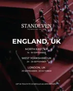 Howard will be in various places in England, UK from 16 September – 01 October, please get in touch if you would like to schedule an appointment. 

Northeast, UK
16 – 18 September

West Yorkshire, UK 
24 – 25 September

London, UK
29 September – 01 October

Email sales@standevenfabrics.co.uk 

#standeven #standevenfabrics #luxuryfabrics #luxurycloth #savilerow #tailor #sartorial #tailoring #suiting #jacketing #coating #bespokesuit #uktailor #llondontailor #yorkshiretailor #northeasttailor