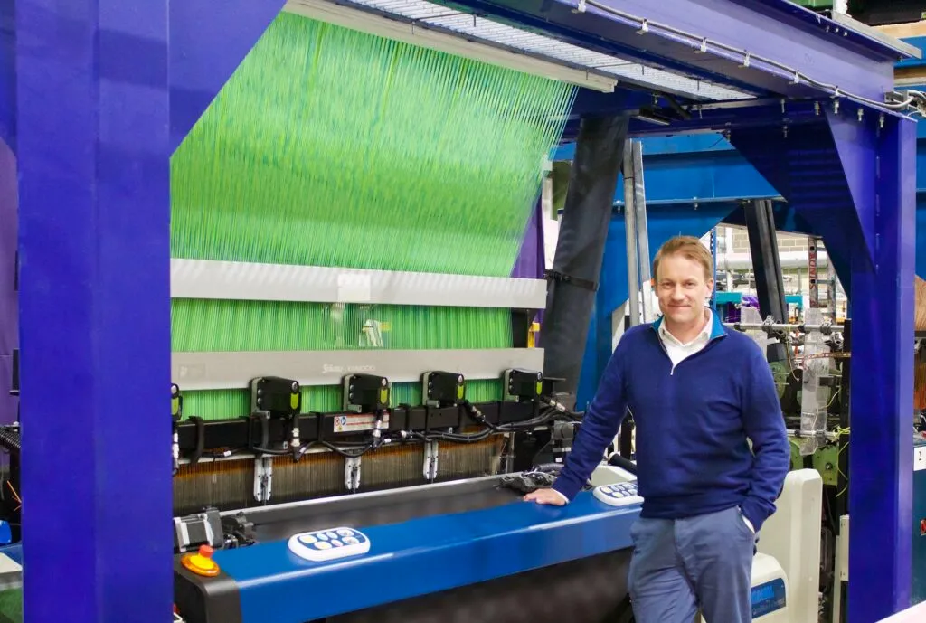New Loom at Joshua Ellis Oliver Platts with new loom.
